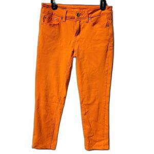 JcPenney Orange Denim Skinny Ankle High-Stretch Front & Back Pockets Size M